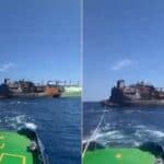 Watch: Libya Tows Damaged Russian Tanker After Nearly 3 Weeks Adrift in Mediterranean Following Drone Strike
